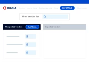 CBUSA reporting screen - step 2