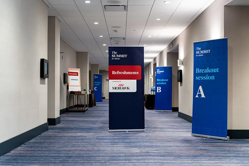 The Summit refreshments signage