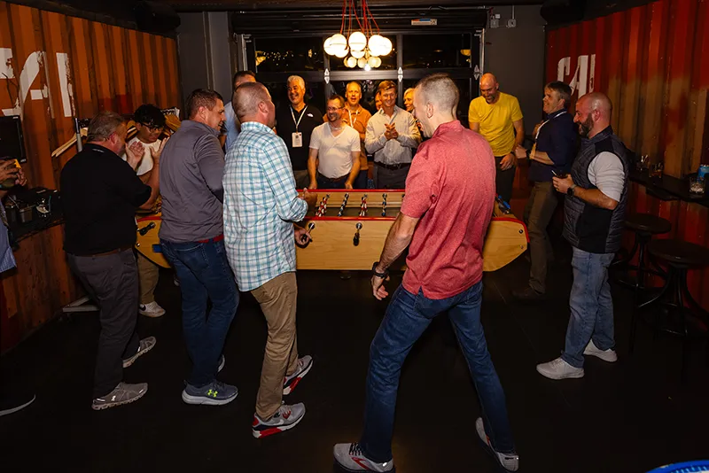 Group of people playing billards