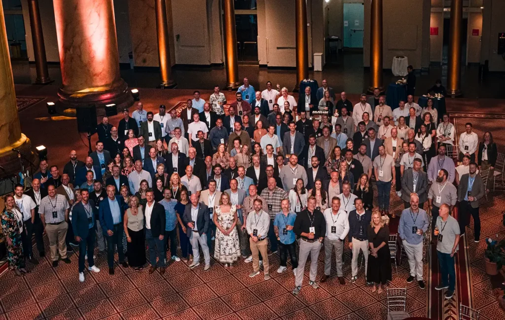 Construction professionals gathered for a group photo at the Summit.